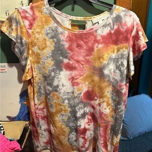 Tie-Dye Short Sleeve Women's Top